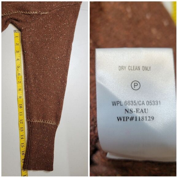 Woolrich Brown Cinnamon Heather Half Zip Sweater Women's Medium Wool Blend - Picture 11 of 11